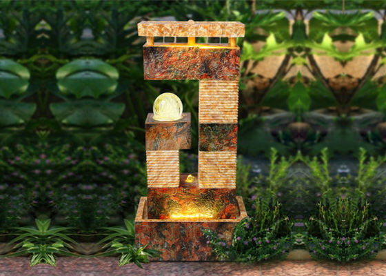 Porcellana Caratteristica dell'acqua della palla di vetro dell'arenaria della decorazione dell'hotel fornitore