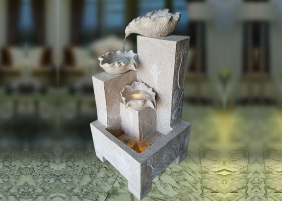 Porcellana Fontana dell'arenaria di Lotus della base quadrata fornitore