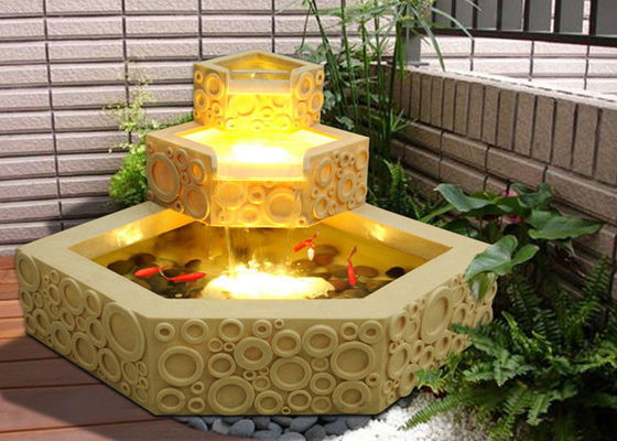 Porcellana Fontana del giardino del mattone dell'arenaria accesa poligono classico fornitore