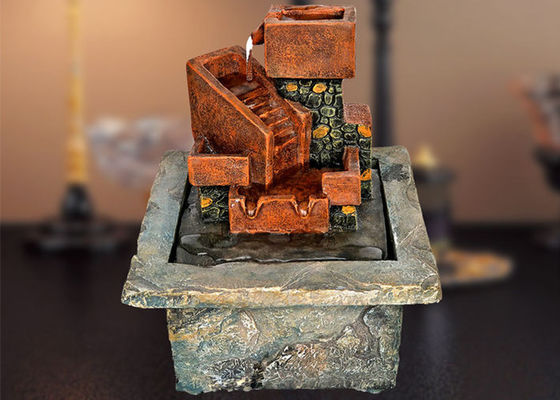 Porcellana Creatività da tavolo dell'artigianato del regalo della decorazione dell'ufficio dell'ornamento della fontana stile americana del mattone rosso H16.5CM di Polyresin piccola fornitore