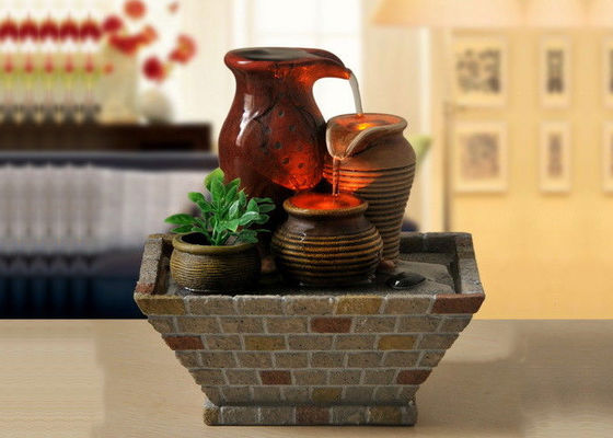 Porcellana Tre tazze classiche di stile della casa di interni della decorazione TV del Governo della fontana nordamericana del salone con il LED fornitore