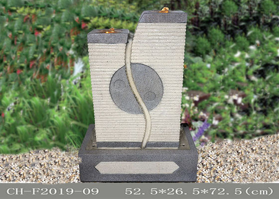 Porcellana Colore dell'arenaria della fontana di Yin Yang Eight Trigrams Led Water fornitore