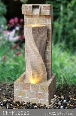 Singola caratteristica dell'acqua della fontana della pietra della colonna della geometria fornitore