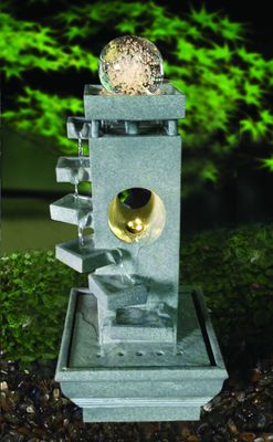 Fontana contemporanea dell'arenaria della palla di vetro di punto fornitore