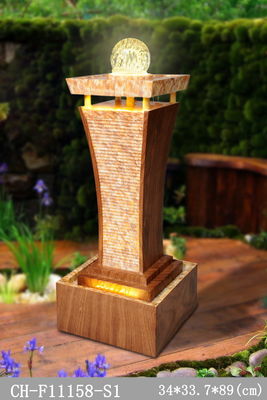 Fontana di legno del giardino del rattan della colonna di effetto lungo del marmo fornitore