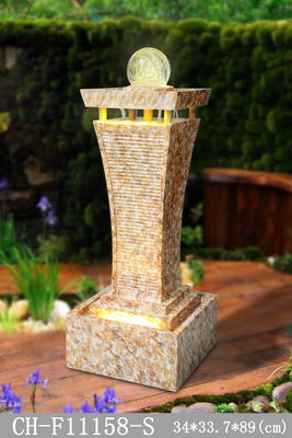 Fontana di legno del giardino del rattan della colonna di effetto lungo del marmo fornitore