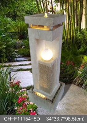 Fontana di legno del giardino del rattan della palla di effetto leggero del marmo fornitore