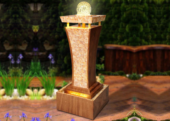 Fontana di legno del giardino del rattan della colonna di effetto lungo del marmo fornitore