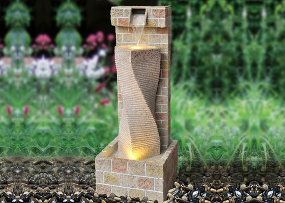 Singola caratteristica dell'acqua della fontana della pietra della colonna della geometria fornitore