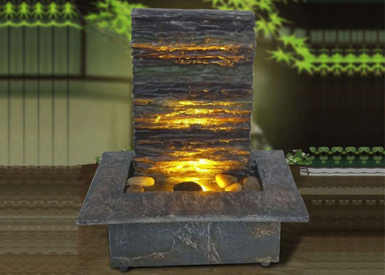 Fontane e cascate dell'interno dell'ardesia di Polyresin piccole fornitore